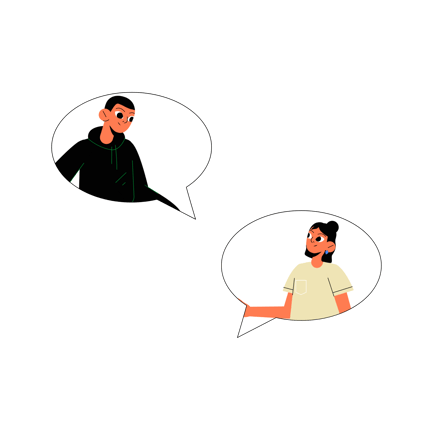 People Having an Online Conversation Illustration
