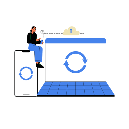 Data Synchronization Between Devices Illustration