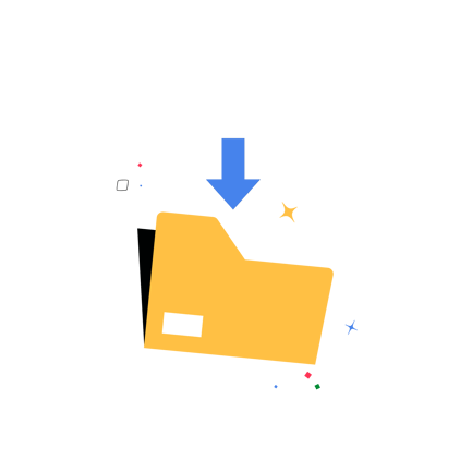 Flat Style Download Folder Animation