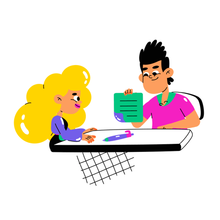 Financial Agreement Workplace Cartoon Illustration