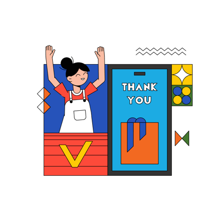 Illustration de merci pour vos achats