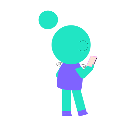 Character Using Smartphone