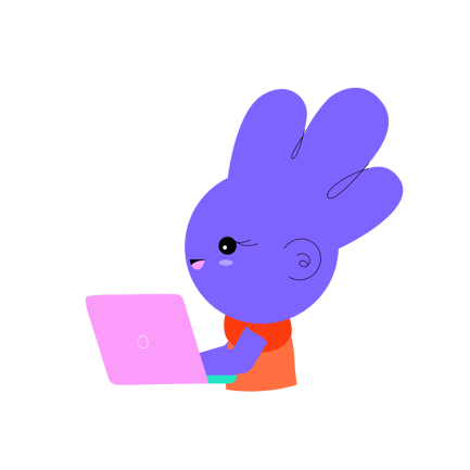 Cartoon Bunny Laptop