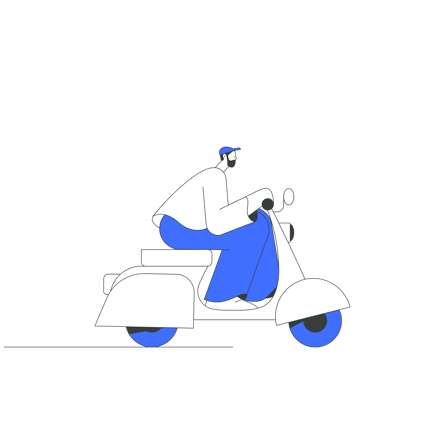 Delivery Scooter Rider 1
