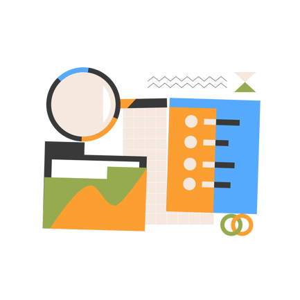 Content Analysis Geometric Illustration