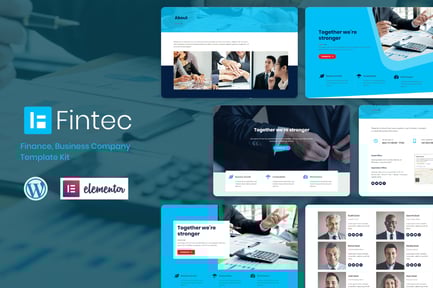 Preview: Fintec - Finance, Business Company Elementor Template Kit