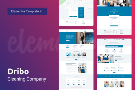 Preview: Dribo — Cleaning Company Template Kit for Elementor
