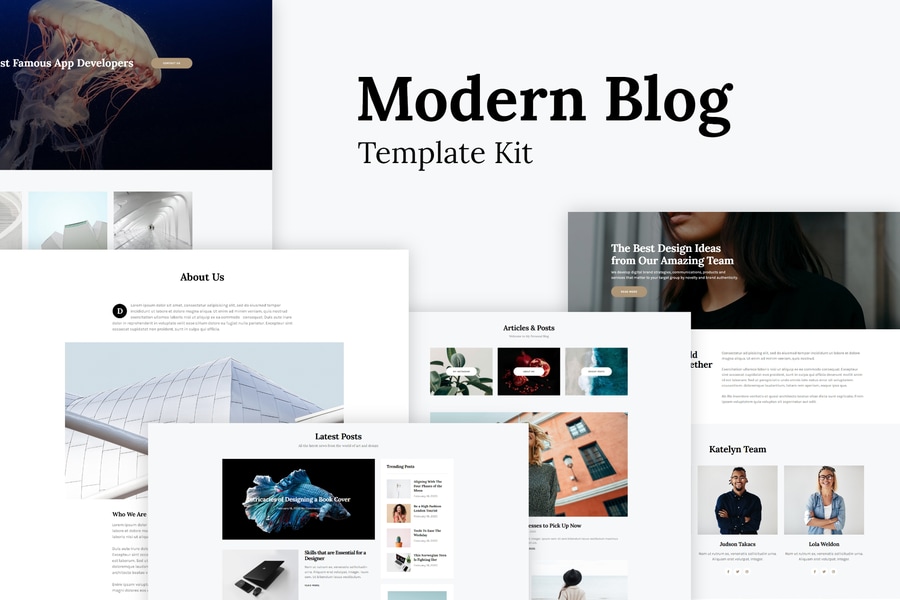 Cover for Katelyn - Modern Blog Template Kit