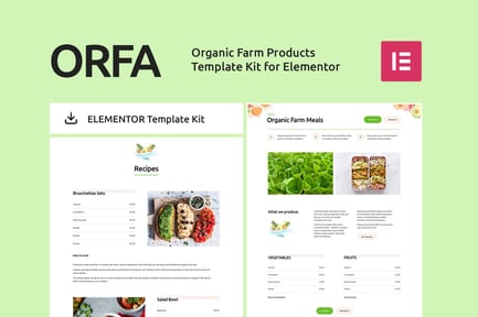 Preview: ORFA - Organic Farm Products Elementor Template Kit
