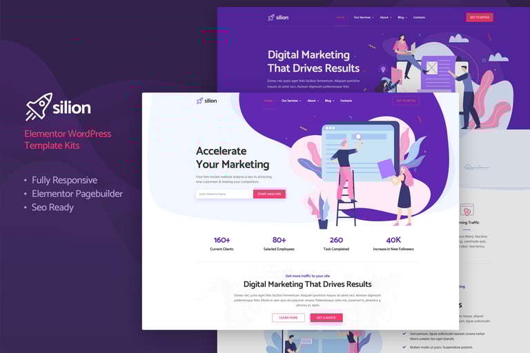 Silion - Digital Marketing Elementor Template Kit