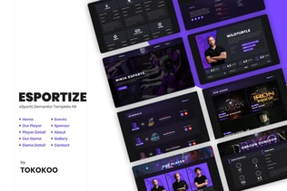 Esportize | eSports Elementor Template Kit