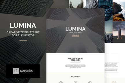 Vorschau: Lumina — Elementor-Vorlagenset für Kreative und Unternehmen