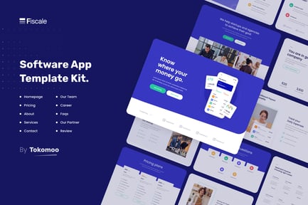 Visualização: Fiscale | Kit de modelos Elementor para startups de negócios e finanças