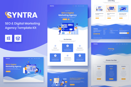 Preview: SYNTRA – SEO & Digital Marketing Agency Template Kit