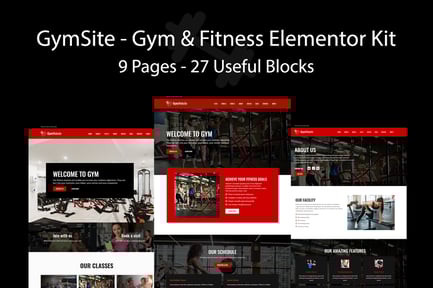 Preview: Gymsite - Gym & Fitness Elementor Template Kit