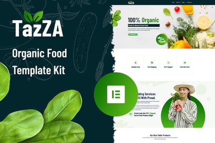 Preview: TazZA - Organic Food Elementor Template Kit