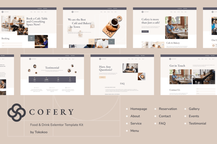 Preview: Cofery | Restaurant & Cafe Elementor Template Kit