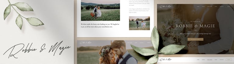 Robbie & Magie – Wedding Event Invitation Elementor Template Kit