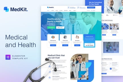 Preview: MedKit - Health & Medical Elementor Template Kit