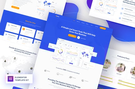 Preview: Xarris - SaaS & Startup Elementor Template Kit
