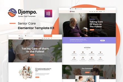 Preview: Djompo Kit - Senior Care Elementor Template Kit