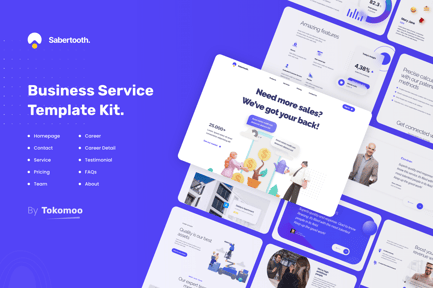 Preview: Sabertooth | Business Startup Elementor Template Kit