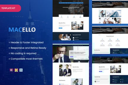 Preview: Macello - Business Consulting & Accounting Elementor Template Kit