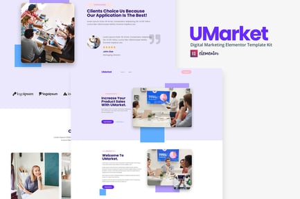 Preview: UMarket - Digital Marketing Elementor Template Kit