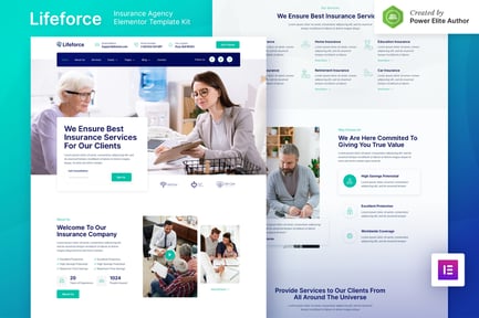 Preview: Lifeforce – Insurance Agency Elementor Template Kit