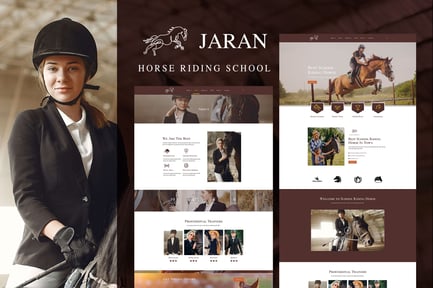 Visualização: Jaran - Kit de modelos Elementor da Horse Riding School