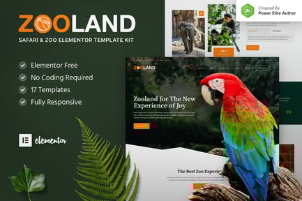 Preview: Zooland – Safari & Zoo Elementor Template Kit