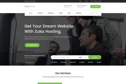 Preview: Zukahost – Domain & Web Hosting Template Kit