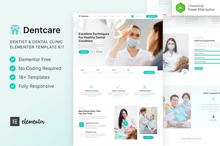 Preview: Dentcare – Dentist & Dental Clinic Elementor Template Kit