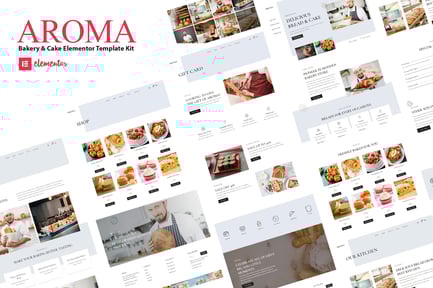 Preview: Aroma - Bakery & Cake Elementor Template Kit