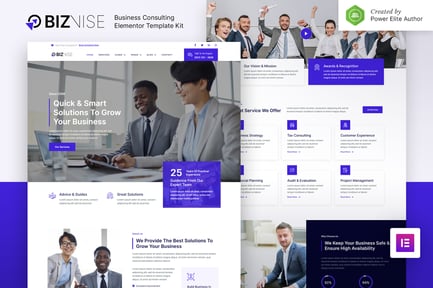 Preview: Biznise – Business Consulting Elementor Template Kit
