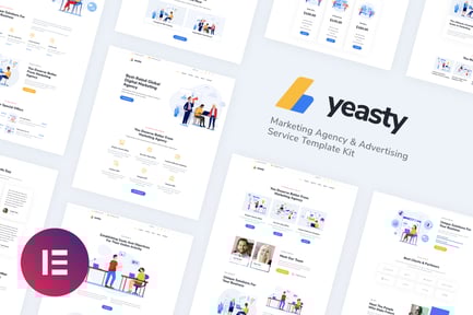Preview: Yeasty | Marketing Agency & Advertising Service Elementor Template Kit