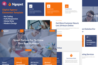 Preview: Ngepet - Creative Agency Company Elementor Template Kit