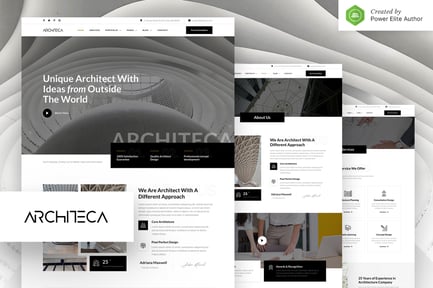 Preview: Architeca – Architecture Agency & Interior Design Elementor Template Kit