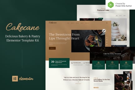 Preview: Cakecane – Cake & Pastry Elementor Template Kit