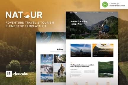 Preview: Natour – Adventure Travel & Tourism Elementor Template Kit