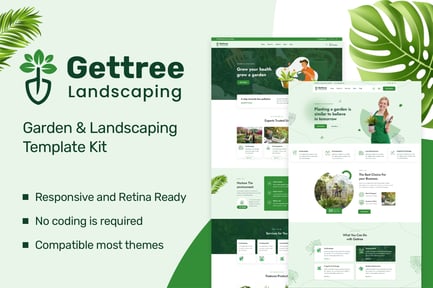 Preview: Gettree – Garden & Landscaping Elementor Template Kit
