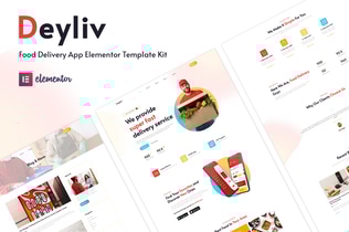 Preview: Deyliv - Food Delivery App Elementor Template Kit