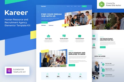 Preview: Kareer – Human Resource & Recruitment Agency Elementor Template Kit