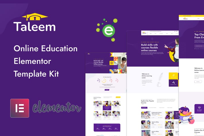 Taleem - Online Education Elementor Template Kit, WP Template Kits ft ...