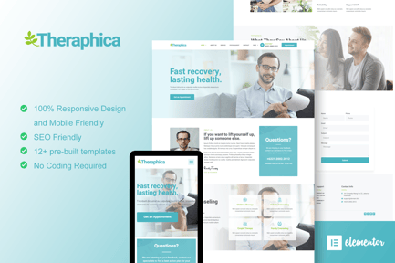 Preview: Therapica - Mental Health & Psychologist Elementor Template Kit