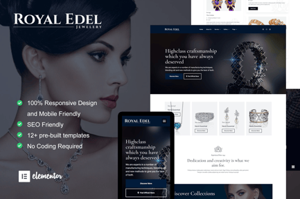 Preview: Edel - Luxury Jewelry Elementor Template Kit