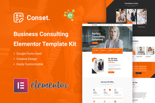 Preview: Conset – Business Consulting Elementor Template Kit
