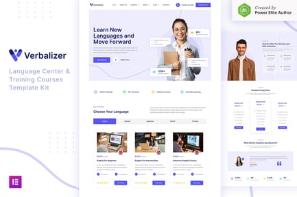 Preview: Verbalizer – Language Courses & Learning Center Elementor Template Kit