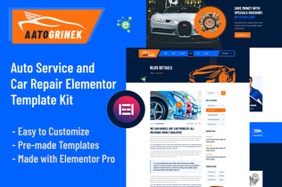 Preview: Aatogrinek - Auto Service & Car Repair Elementor Template Kit