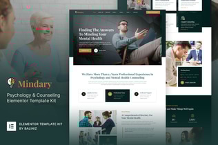 Preview: Mindary – Psychology & Counseling Elementor Template Kit